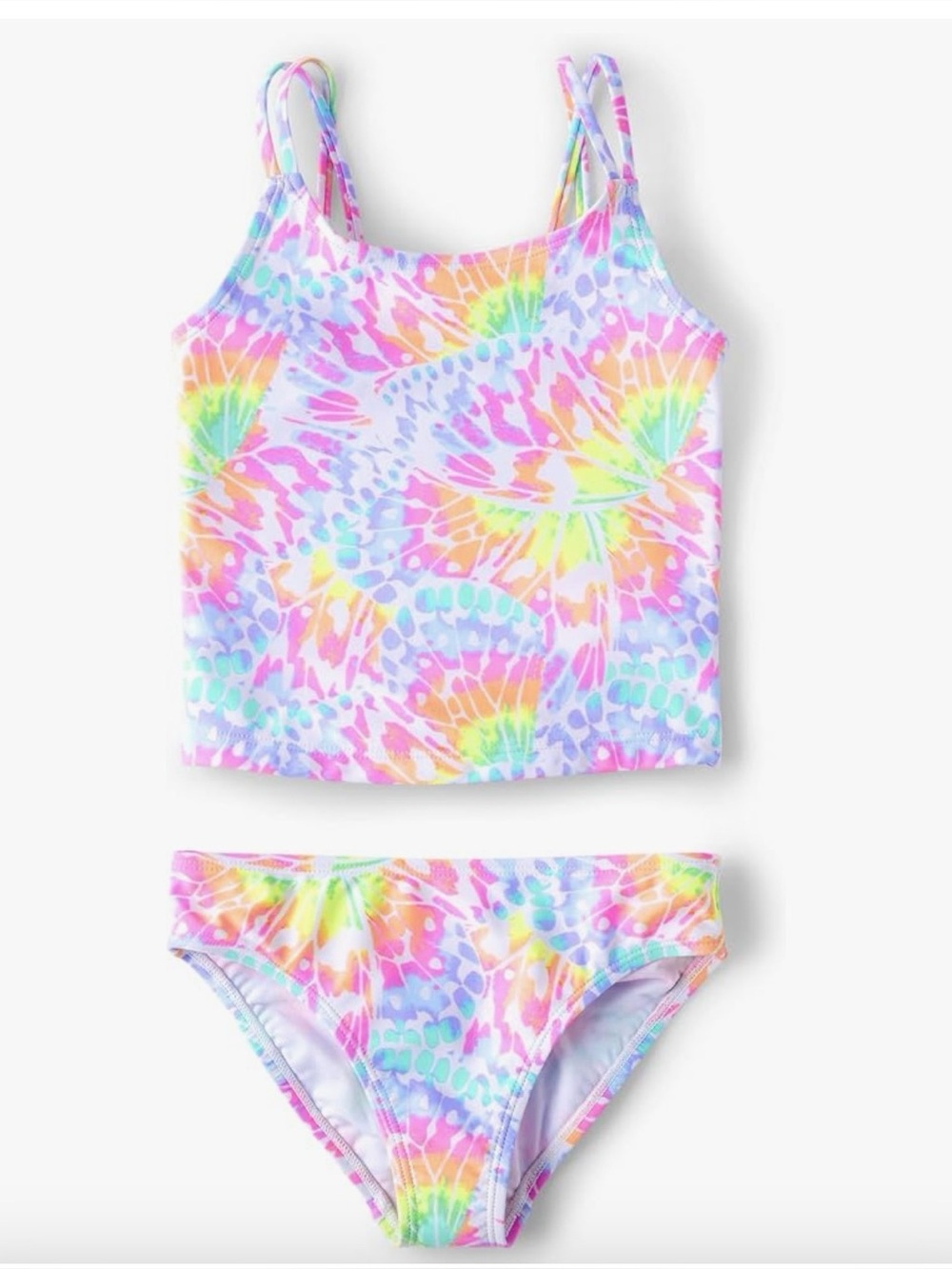 Pastel Tie-Dye Two-Piece Tankini Bikini Set